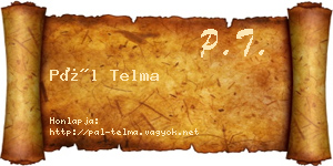 Pál Telma névjegykártya